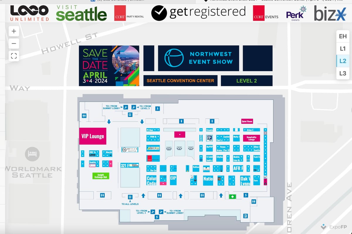 Northwest Event Show: Floor Plan With Event Schedule