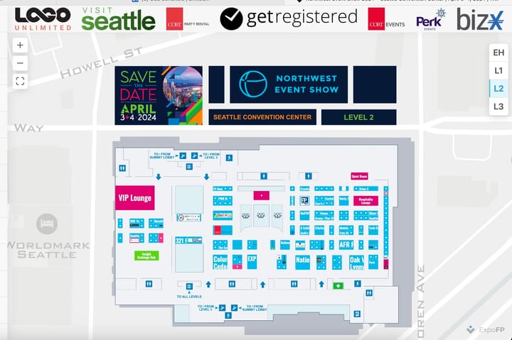 Northwest Event Show: Floor Plan With Event Schedule